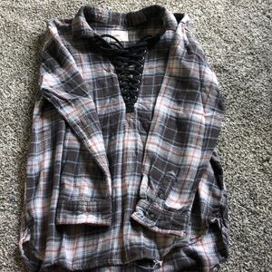 American Eagle over the head flannel
